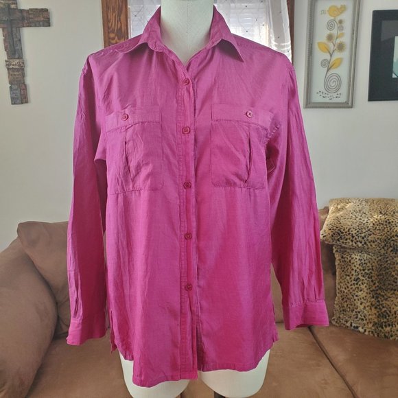 Anna And Frank Plum Color Petite Medium Blouse - Picture 1 of 5